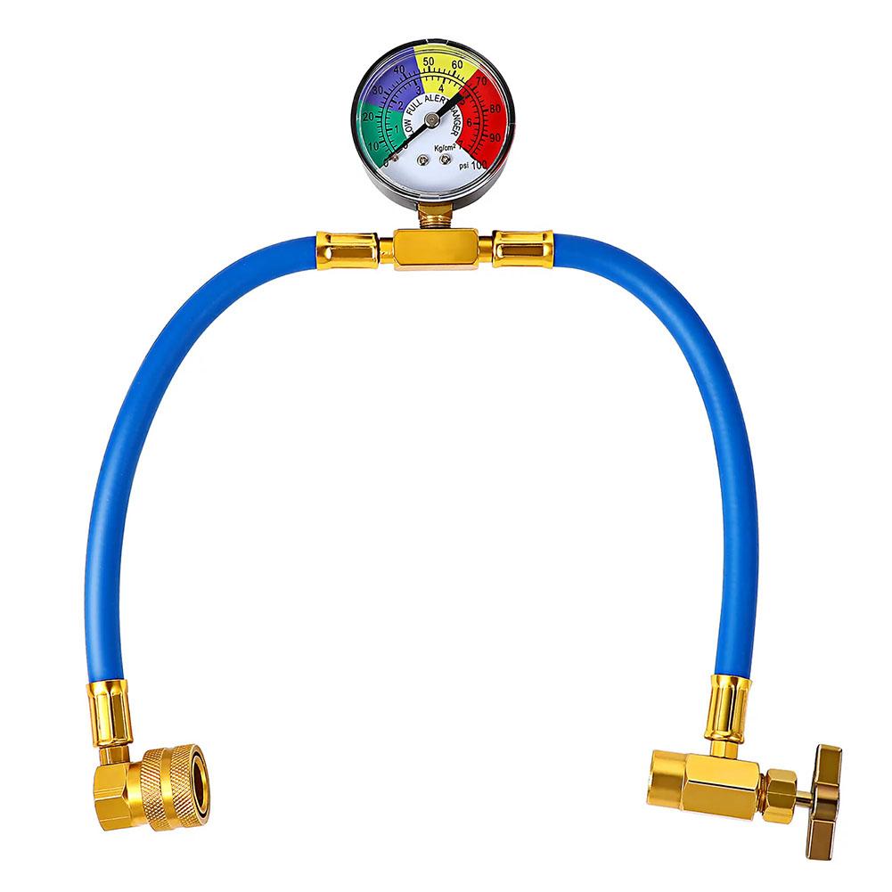 Комплект для заправки хладагента кондиционера R134A 134A Шланг для заправки автомобильного кондиционера R12 Герметик с газовыми манометрами 30 фунтов Заправочный штуцер Lin T5B3