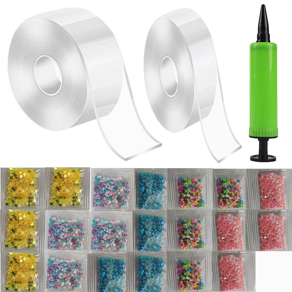 DIY Bubble Blowing Nanos Tape Kits Stress Relief Squeeze Toy Balloon Making Set Blowing Bubble Tape DIY Balloon Art Set