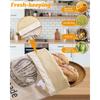 1 Pack Beeswax Bread Bags for Sourdough,Reusable Organic Linen Beeswax Bread Bag for Homemade Sourdough 17 x 12.6 Inches Food Storage Cloth Bag