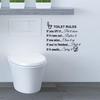 WC Sign Bathroom Decor Kitchen Rules Mural Sticker Picture Wall Stickers Home Decoration