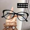 Luxury Ladies Finished Reading Glasses Fashion Cat Eye Design Far Sight Eyewear Anti Blue Light Presbyopia Eyeglasses 0 To +4.0