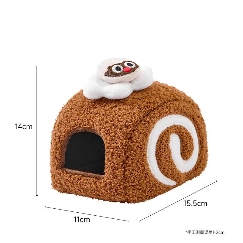 Милые десерты Торт Плюшевый домик для хомяка Клетка для мелких животных Ландшафтные принадлежности Домик для мыши Гнездо для мелких питомцев Игрушка для питомца Укрытие