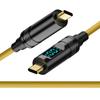 CY кабель смарт светодиодный дисплей USB-C USB4 20 Гбит/с 100 Вт 8K ноутбук компьютер диск для телефона Type-C мужской - блок питания и данные (100CM)