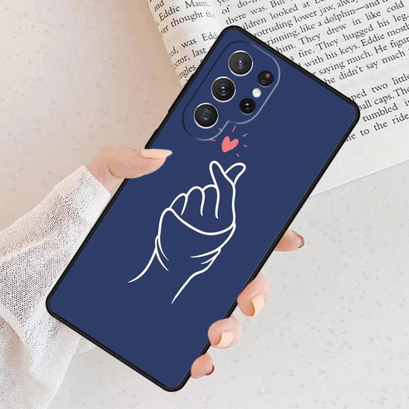 Корейский шрифт Saranghae Я люблю тебя Чехол для телефона Для Samsung Galaxy S25 S23 S30 S8 S21 S20 FE S24 S22 Note 10 20 Plus lite Ultra