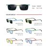Borregls Colorful Titanium Sunglasses Men Brand Designer Square Fashion Women 2025 New Polarized UV400 Sun Glasses 185804T
