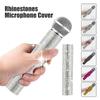 Wireless Microphone Rhinestones Microphone Cover Gold Silver Mic Handle Sleeve  Stage Party