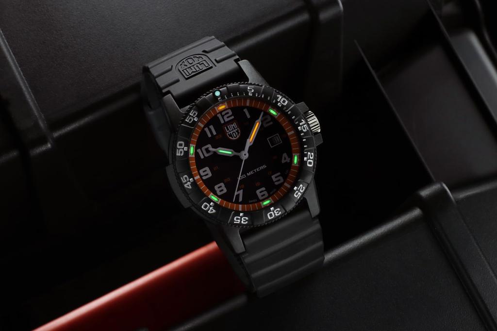 Часы Luminox LEATHERBACK SEA TURTLE GIANT 0320 SERIES черные [Liberta] дайверские Ref.0329.1 мужские