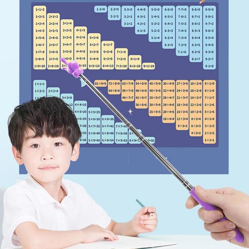 Non-Toxic Retractable Teacher Pointer Finger Reading Guide Kids Teaching Tools Telescopic Sticks Children Learning Games Educational Toys