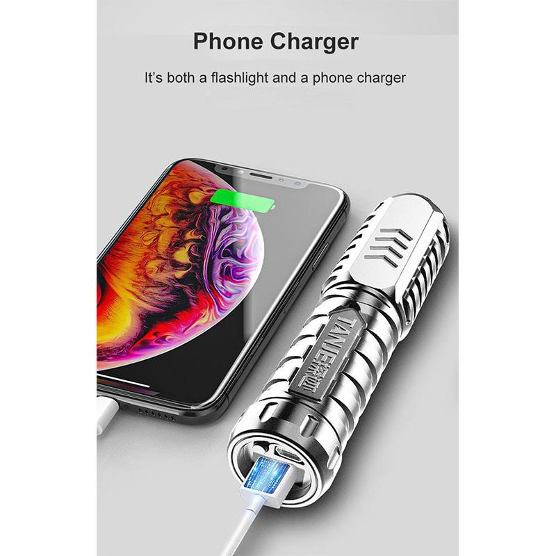 Многофункциональный перезаряжаемый USB-фонарик, портативный для улицы, маленький домашний фонарик, кемпинговый аварийный свет, фонарик для самообороны