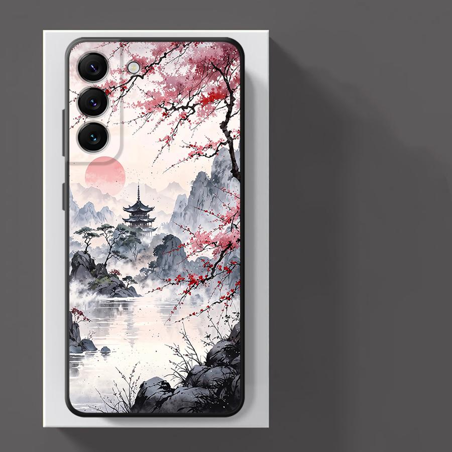 Чехол для телефона Funda для Xiaomi Redmi Note 12 Pro 10S 9S 10 14 11 11s 12s 9 7 8 13 Pro Plus Wash Painting Landscape