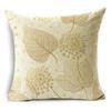 Nordic Style Golden Leaf Simple Bedside Cushion Cover Living Room Sofa Decoration Pillowcase 4040cm/4545cm/5050cm
