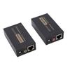 VGA Extender 328ft HD Plug and Play VGA Transmitter and Receiver HDB15 F RJ45 Sound DC3.5 Interface EU Plug
