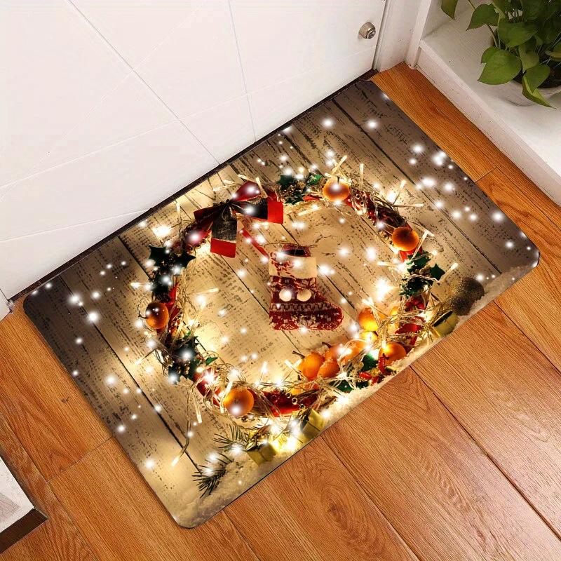 1 шт. Рождественский напольный ковер, коврик для входной двери, декор для двери дома, ковры для ванной комнаты, прихожей, спальни, гостиной, нескользящий коврик для ног