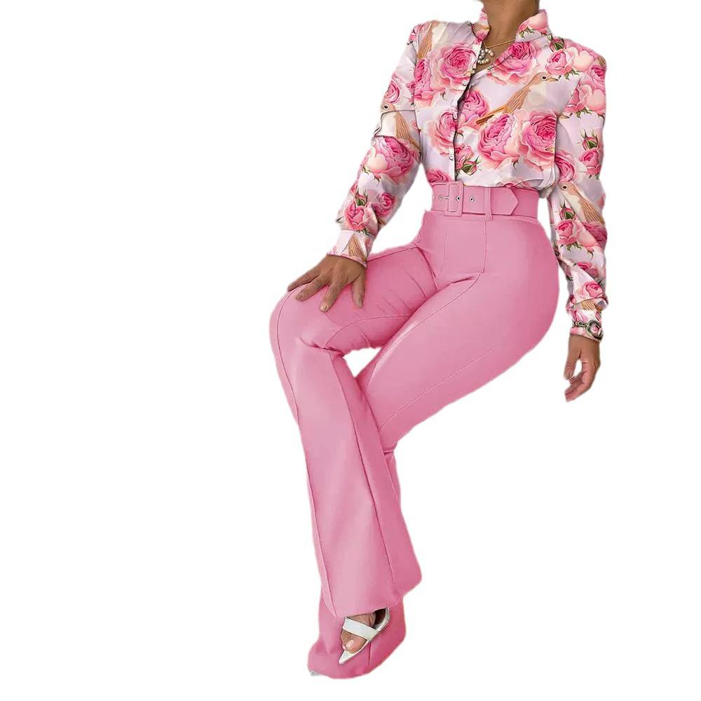 Новый женский повседневный модный комплект с поясом