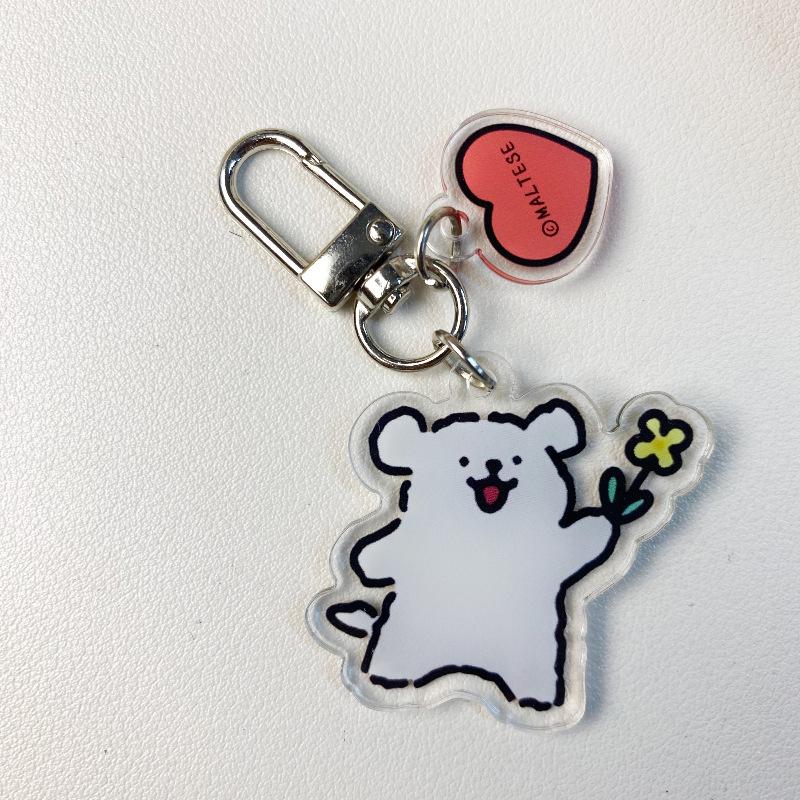 Милый мультяшный акриловый брелок в виде щенка собаки, забавный мультяшный милый школьный кулон, аксессуары, маленький подарок