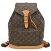 Auth Monogram Montsouris GM Backpack Vintage Brown Leather Lv2544kj