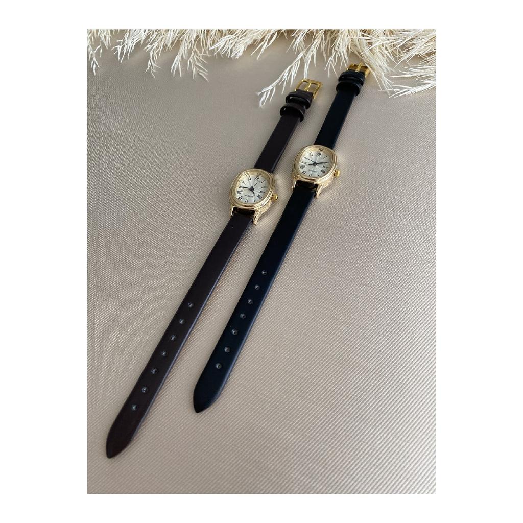 Retro Minimal Vintage Leather Band Women's Wristwatch