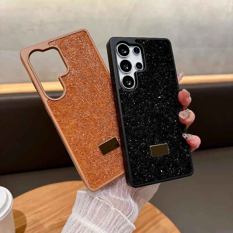 Роскошный блестящий чехол с бриллиантами для Samsung Galaxy S26 S25 S24 S23 Plus Ultra, противоударная жесткая задняя крышка с кристаллами