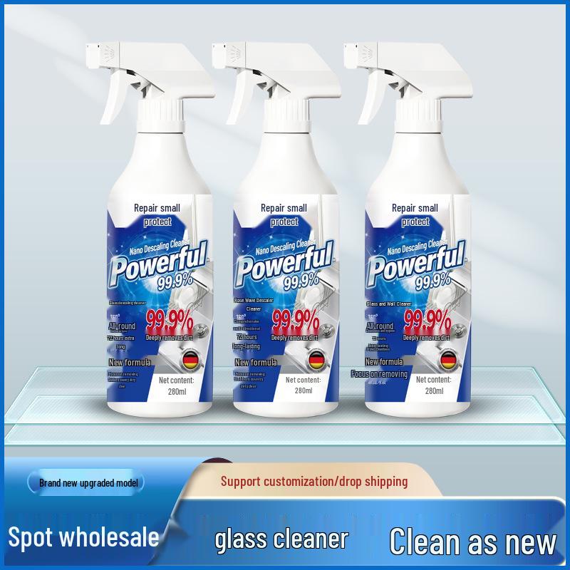 Powerful Glass & Shower Stain Remover Spray for Household Use