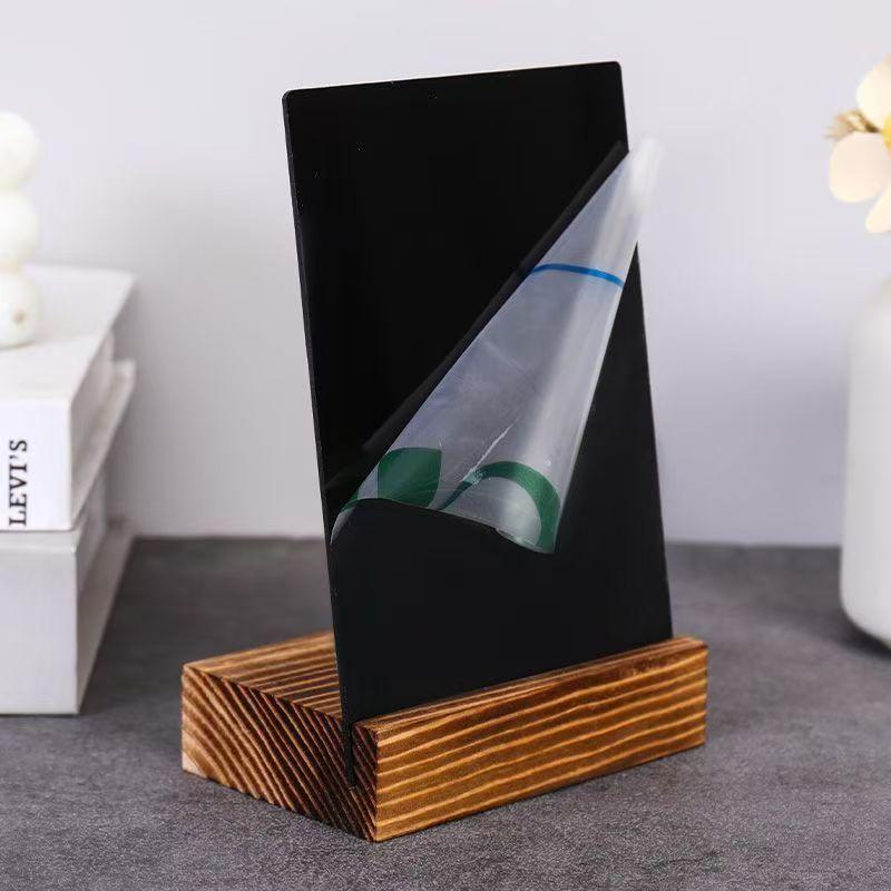 Vintage Small Chalkboard Pendulum Wooden Artifact Display Message Board Home Office Writing Tool Wedding Bar Decoration