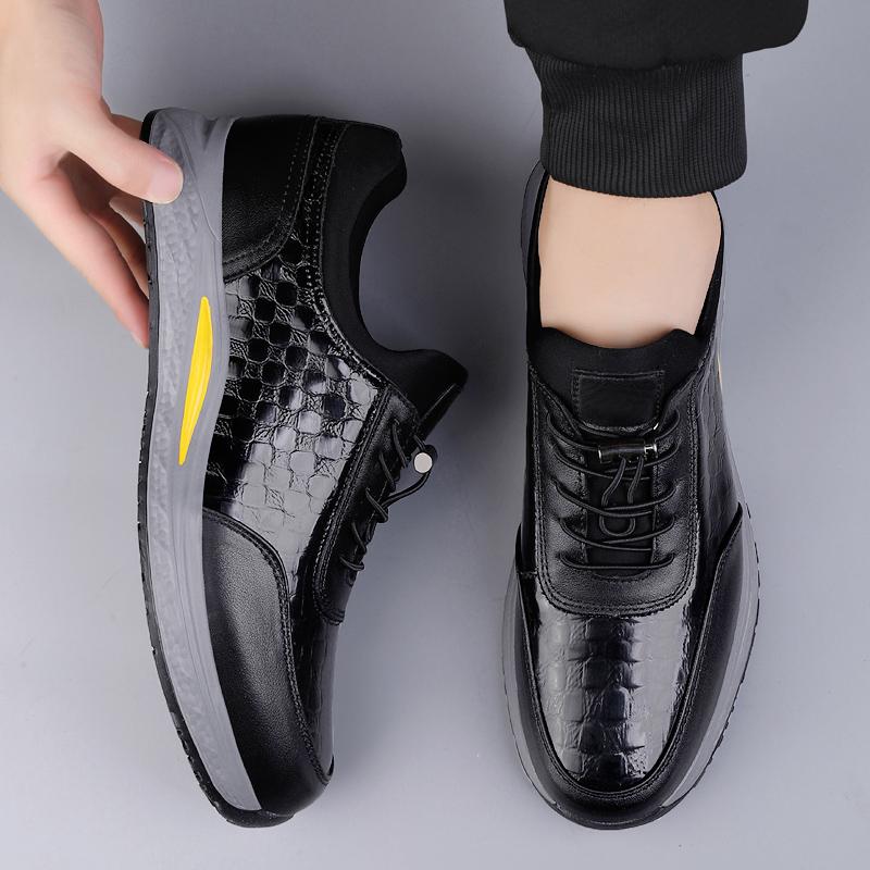 Высококачественные мужские кроссовки Мужские легкие повседневные туфли для ходьбы Натуральная кожа Мужские кроссовки Роскошный бренд Мужская трекинговая обувь