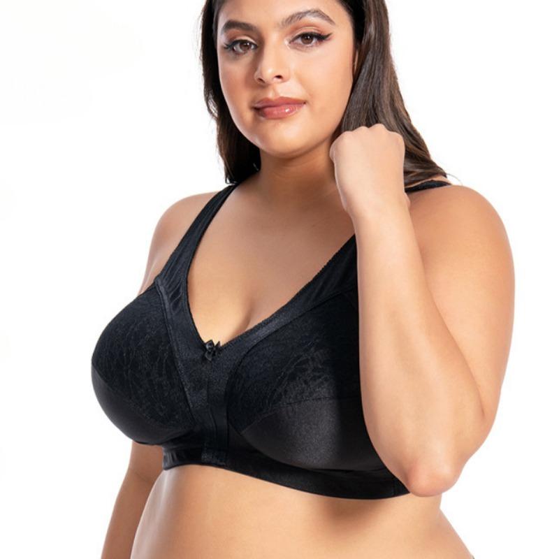 Large Size Bra Without Steel Ring Thin and Breathable Large Cup Sponge-free Underwear for Women with Large Breasts and Small Breasts