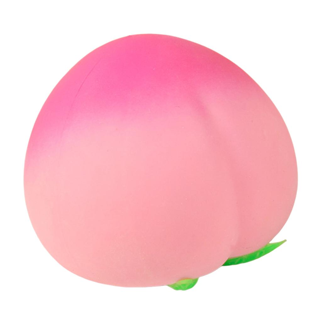 Fidget Toy Cartoon Peach PU Squishy Slow-Rising Stress Relief Kawaii Kids Squishies Toys Fruit Squeeze Balls Gift for Kids