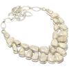 Fossil Coral Gemstone Handmade 925 Silver Jewelry Necklace 18" JCN409-73