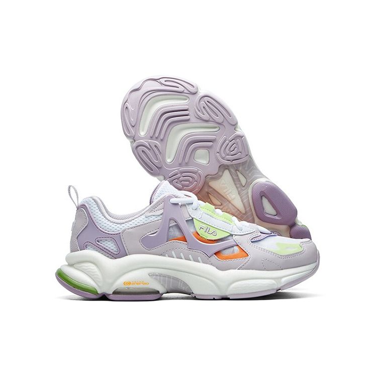Fila Fusion RJV Ткань Искусственная Кожа Спортивная Мода Низкие Повседневные Кроссовки Женские Кроссовки Ярко-Синий Фиолетовый T12W121102FGO