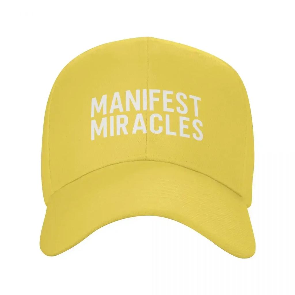 Unisexifest Miracles Simple Black and White Baseball Cap Snap Back Hat beach hat Designer Unisex Women's