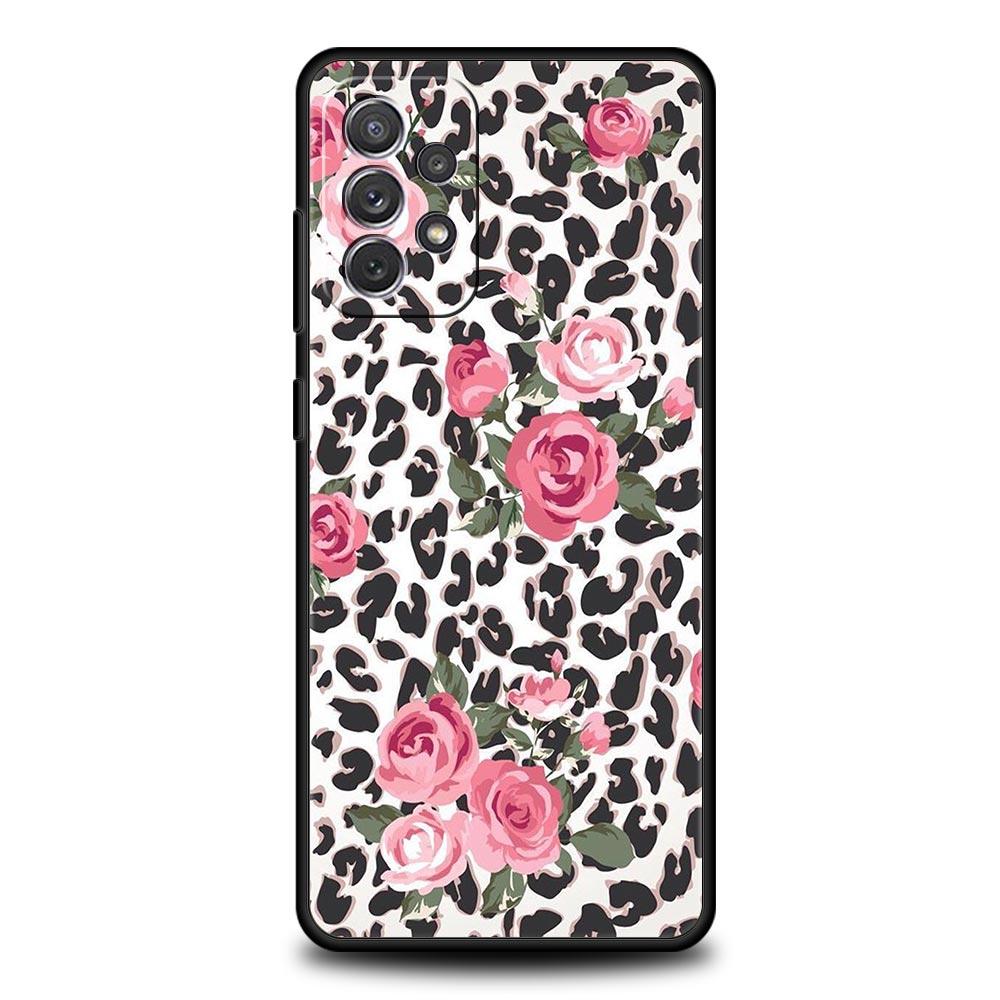 Чехол для телефона с принтом тигра, леопарда и цветов для Samsung A13 A51 A71 A41 A31 A21S A11 A01 A03S A12 A32 A52 A22 A23 A33 A53 A73 5G