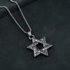 Stainless Steel Solomon Star of David Necklace Men's Six Pointed Star Necklace Jewish Jewelry New Year Gift