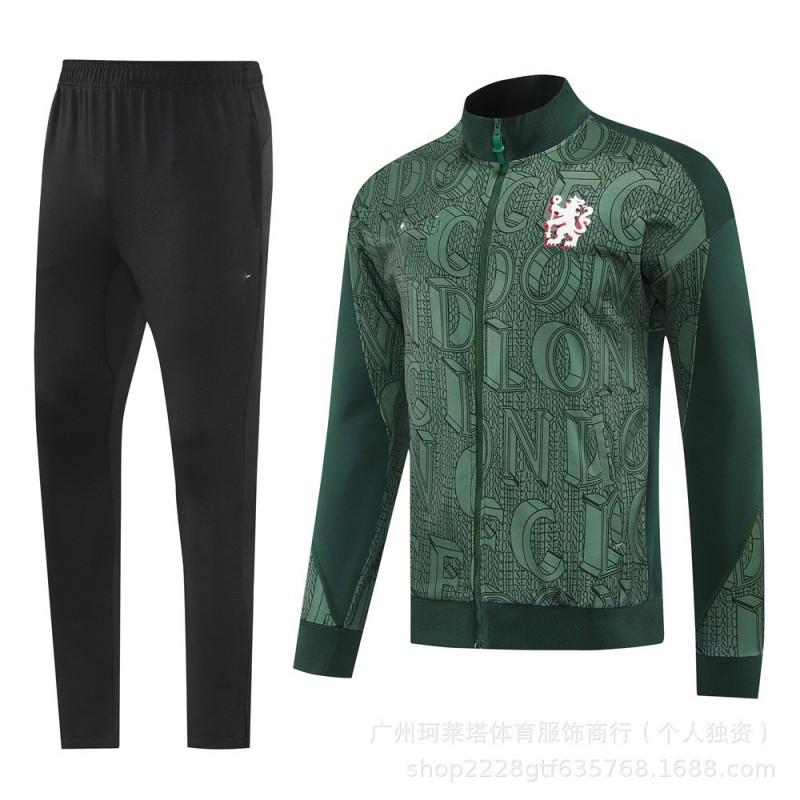 2025 Winter Long Zip Training Jacket Men Football Fans