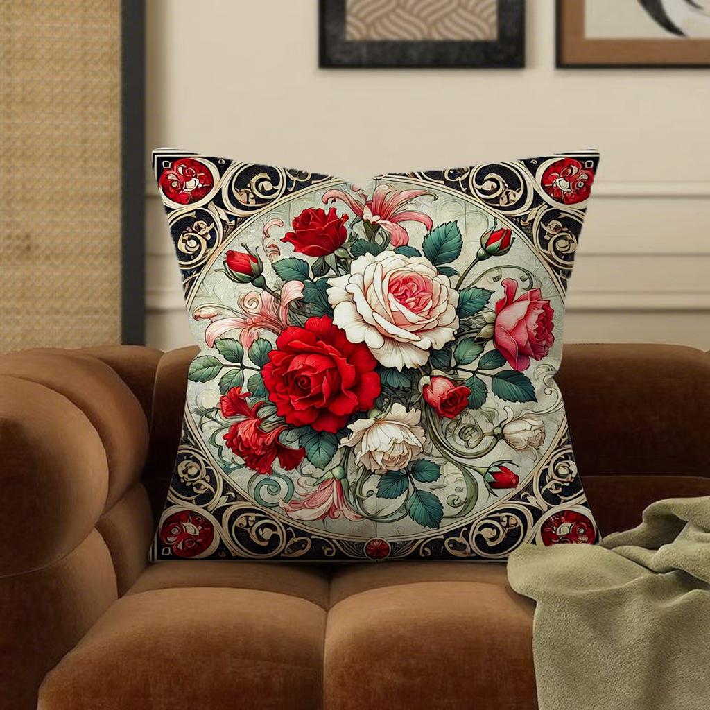 Наволочки с цветочным узором для диванаПодходят для дивана, автомобиля, спальни, декоративная наволочка на подушку