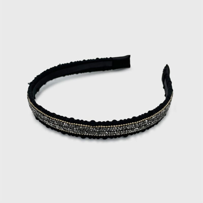 Жан Поль Кларисс Кристально-черный кружевной ободок для волос JP-22-178HB