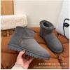 Зимние женские угги из овчины и меха, новые, теплые, утолщенные, мужские, с коротким голенищем, на толстой подошве, с велюровой подкладкой