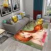 3D Милый Мультяшный Ковер для Кухни Ванной Комнаты Входной Двери Нескользящие Коврики Спальня Гостиная Балкон Декоративные Ковры Ковры