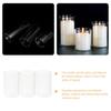 Luxshiny 3-Piece Glass Candle Holder - 6.5cm Clear Cylinder Candle Cups for Pillar Candles, Wedding Centerpieces & Home Decor (Clear)