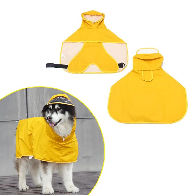 Pet Rainy Season Puppy Hooded Dog Raincoat Waterproof Soft Outdoor Pet Jumpsuit Clothes for Dogs Apparel Impermeable Rain Coats