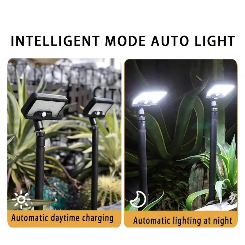 Solar Motion Sensor Lights Outdoor Pathway Lights Garden Light Adjustable Angle Rechargeable for Walkway Driveway Sidewalk Patio