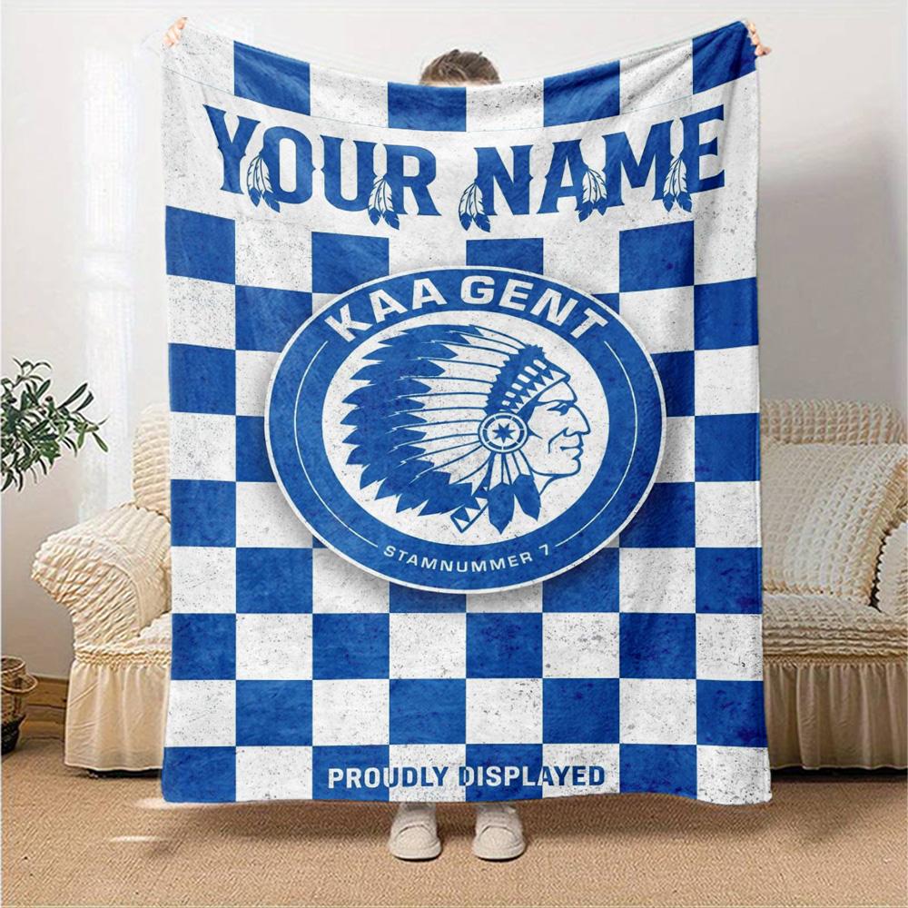 Name Custom KAA Gante Print Flannel Blanket High Quality Warm Comfortable Cover for All Seasons Perfect for Gifts Home Decor