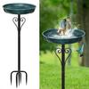 Птичья поилка для улицы Просторная железная художественная поилка с установкой в землю Сад Патио Газон Двор