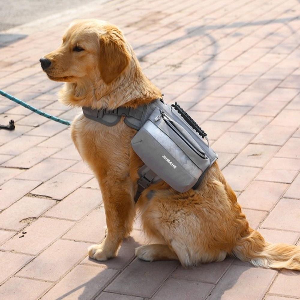 Регулируемая сумка для лакомств для собак, светоотражающая шлейка для собак, седельная сумка, портативный рюкзак для дрессировки собак, для улицы