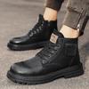 New Martin Boots High-top Trendy Men's Boots Autumn and Winter Velvet Casual Men's Tooling Boots British Fashion Men's Martin Shoes