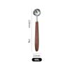 Walnut Wood Handle Measuring Spoons 304 Stainless Steel Ice Cream Scoop Coffee Spoon  Restaurant