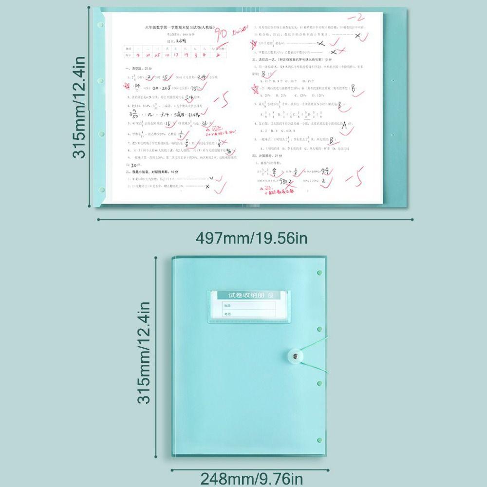 Waterproof A3 File Folder Large Capacity Storage Booklet High Quality Document Bag Student