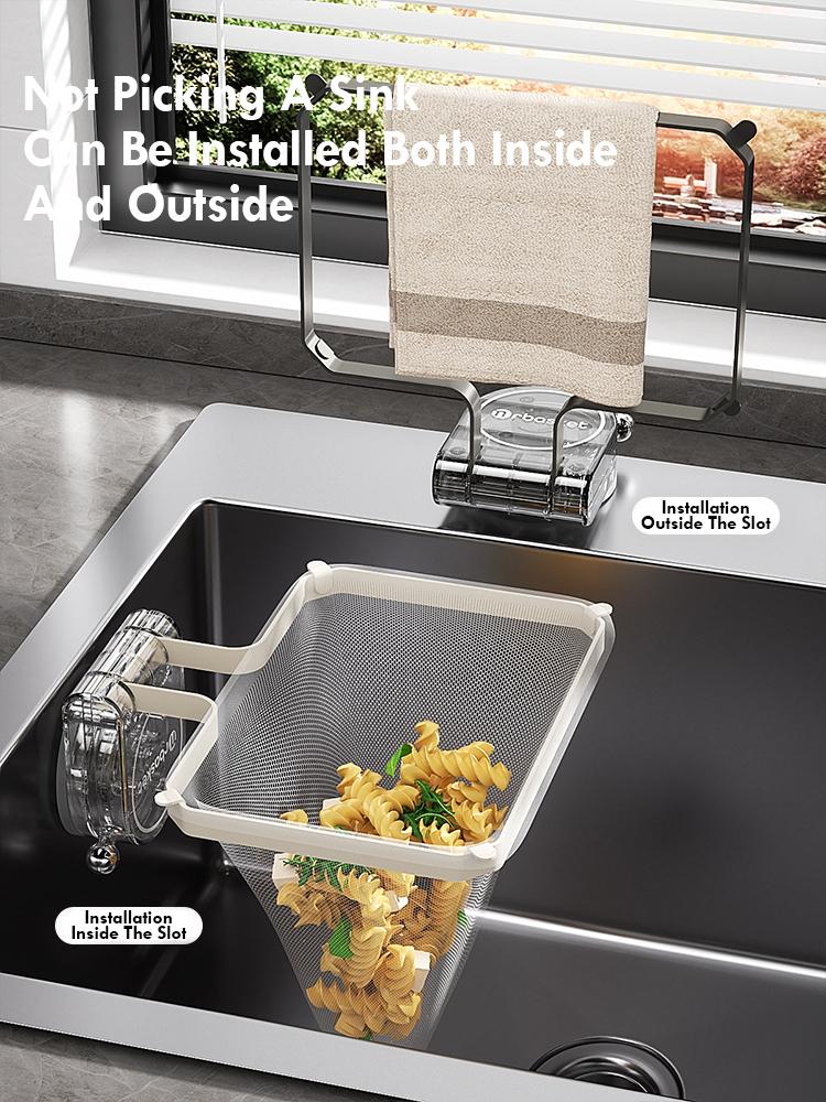 Подставка-фильтр для кухонной раковины на присосках, железная, экран для слива, бытовая, с высокой несущей способностью, складная, вертикальная