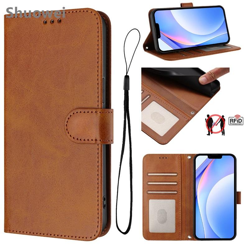 For OPPO A5 A5i A5X A15 A15S A35 A54 A55 A55S A74 A94 A95 Pro 2020 2021 4G 5G Flip Leather wallet Case Protection Card Holder Cover
