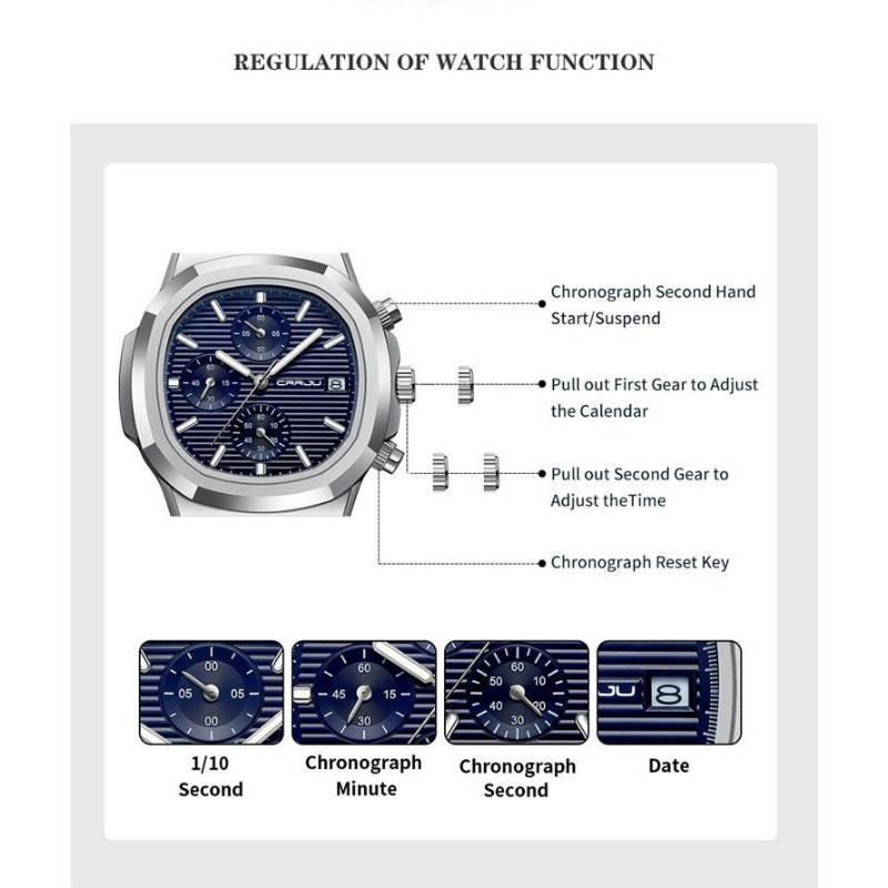 Luxury Man Watch Business Waterproof Male Clock Luminous Date Stainless Steel Square Quartz Men Watch reloj hombre