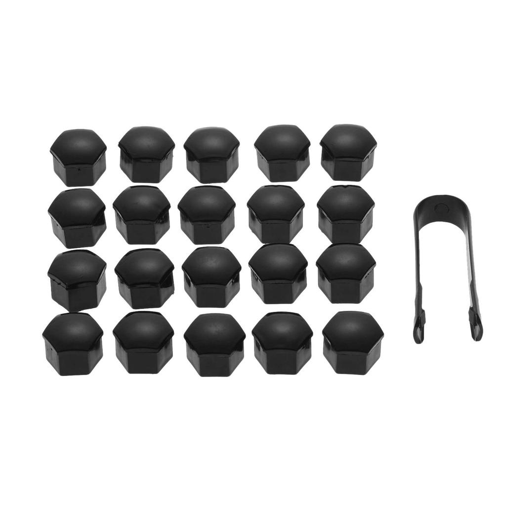 Колпачок гайки колеса, колпачок гайки колеса, автомобильный колпачок болта, колпачок гайки шины, противоугонный, 17 мм, черный, набор из 20 шт.